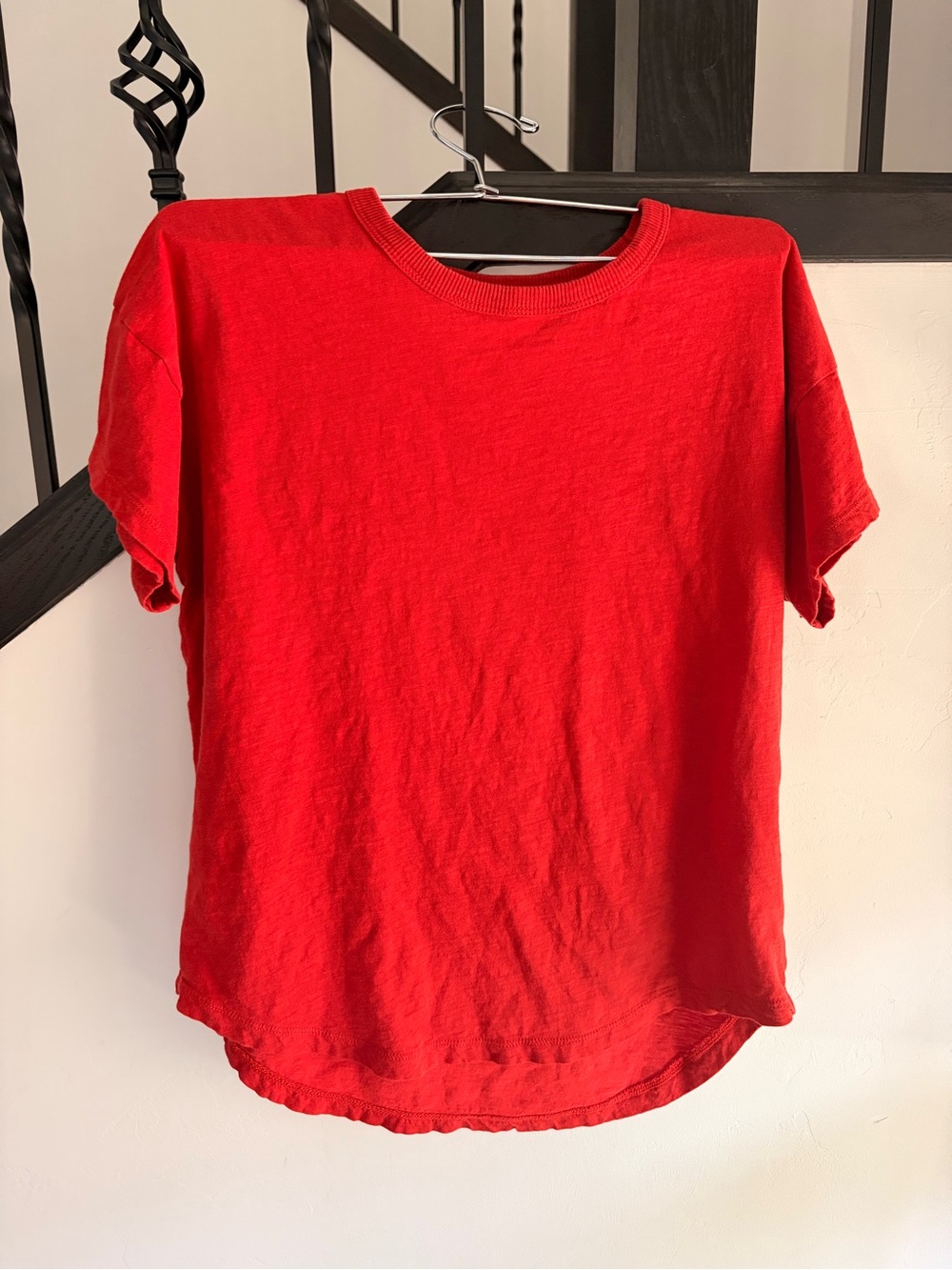 Madewell Rust Orange 100% Cotton Short Sleeve Tee